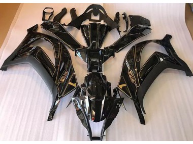 Shop Black and Gold Kawasaki ZX10R Motorcycle Fairings 16-19