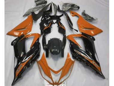 Shop Black and Orange Kawasaki ZX6R Motorcycle Fairings 13-18