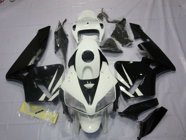 Shop Black and White Honda CBR600RR Motorcycle Fairings 05-06