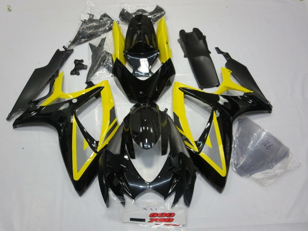 Shop Black and Yellow Oh Ah Suzuki GSXR750 Motorcycle Fairings 06-07 Shop Black and Yellow Oh Ah Suzuki GSXR750 Motorcycle Fairings 06-07