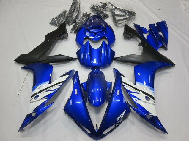 Shop Black Blue and White Yamaha R1 Motorcycle Fairings 04-06 Shop Black Blue and White Yamaha R1 Motorcycle Fairings 04-06