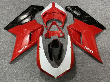 Shop Black Red White Ducati 848 Motorcycle Fairings 1098 Motorcycle Fairings 1198 Motorcycle Fairings 07-12