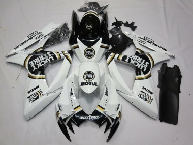 Shop Black White Lucky Strike Suzuki GSXR750 Motorcycle Fairings 06-07
