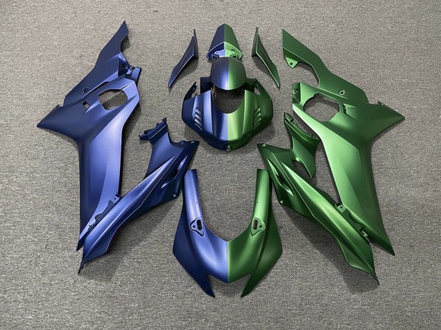 Shop Blue and Green Split Yamaha R6 Motorcycle Fairings 17-19 Shop Blue and Green Split Yamaha R6 Motorcycle Fairings 17-19