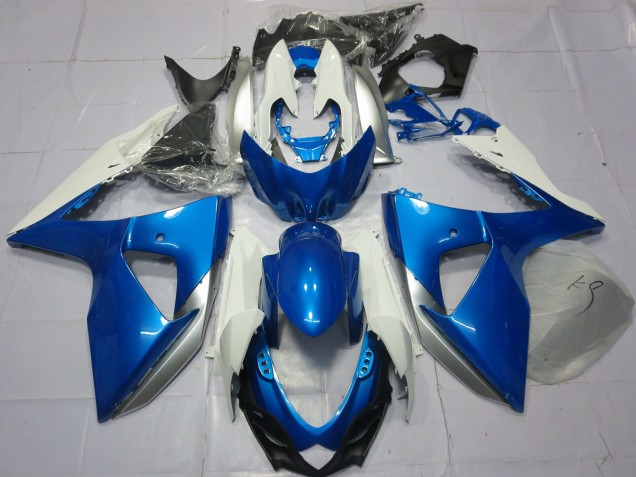 Shop Blue and White Suzuki GSXR Motorcycle Fairings 1000 Motorcycle Fairings 09-16 Shop Blue and White Suzuki GSXR Motorcycle Fairings 1000 Motorcycle Fairings 09-16