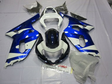Shop Blue and White Suzuki GSXR750 Motorcycle Fairings 01-03