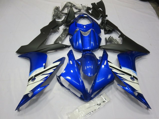 Shop Blue and white Yamaha R1 Motorcycle Fairings 04-06 Shop Blue and white Yamaha R1 Motorcycle Fairings 04-06
