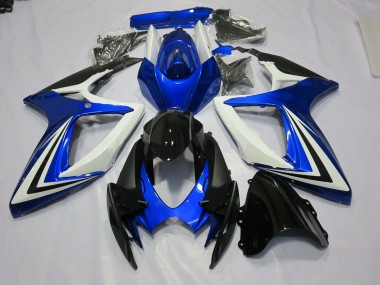 Shop Blue Black and White Suzuki GSXR750 Motorcycle Fairings 06-07
