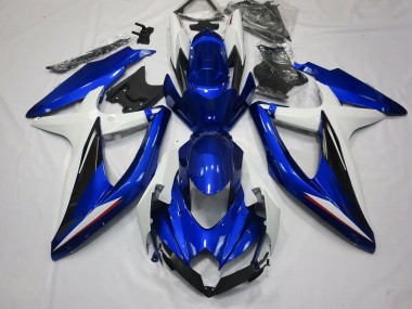 Shop Blue Black and White Suzuki GSXR750 Motorcycle Fairings 08-10