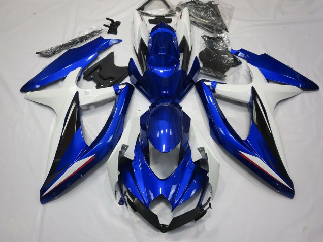 Shop Blue Black and White Suzuki GSXR750 Motorcycle Fairings 08-10