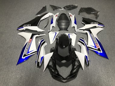 Shop Blue Black and White writing Suzuki GSXR750 Motorcycle Fairings 11-20