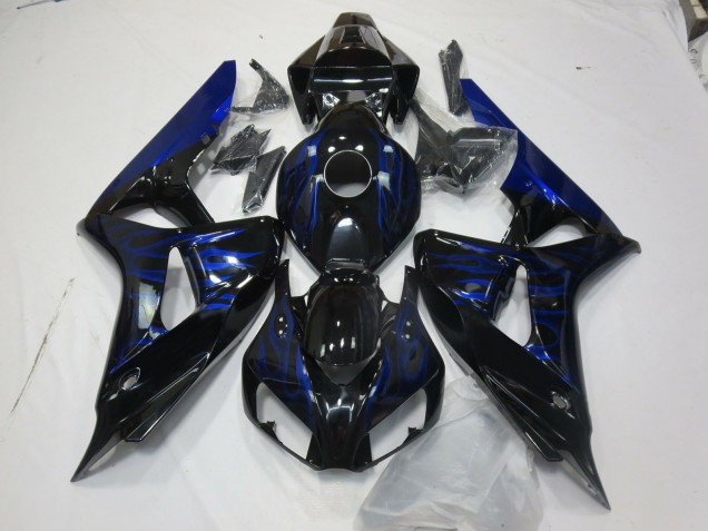 Shop Blue Flame w Logos Honda CBR1000RR Motorcycle Fairings 06-07 Shop Blue Flame w Logos Honda CBR1000RR Motorcycle Fairings 06-07