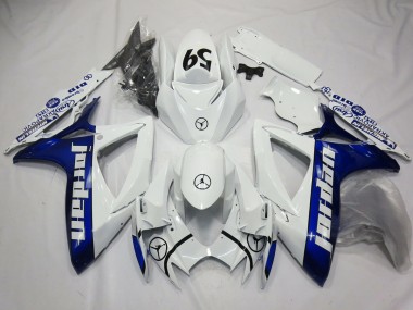 Shop Blue Jordan Suzuki GSXR750 Motorcycle Fairings 06-07