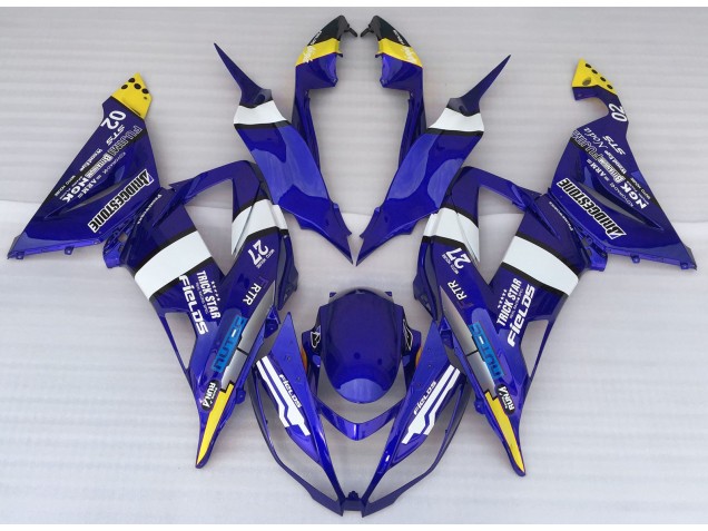 Shop Blue Logo Style Kawasaki ZX6R Motorcycle Fairings 13-18 Shop Blue Logo Style Kawasaki ZX6R Motorcycle Fairings 13-18