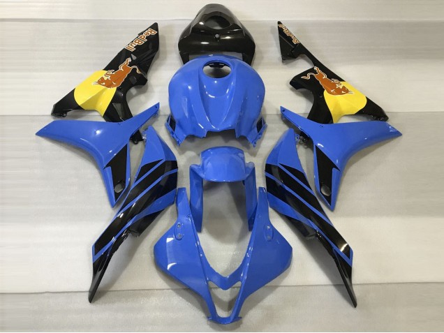 Shop Blue & Orange Bull Honda CBR600RR Motorcycle Fairings 07-08