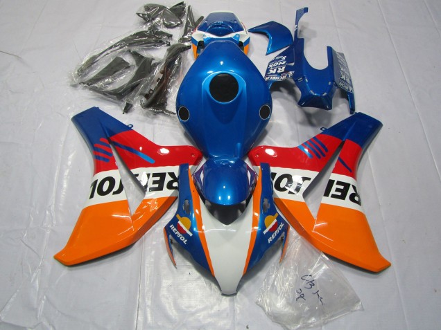 Shop Blue Repsol + Red Honda CBR1000RR Motorcycle Fairings 08-11 Shop Blue Repsol + Red Honda CBR1000RR Motorcycle Fairings 08-11