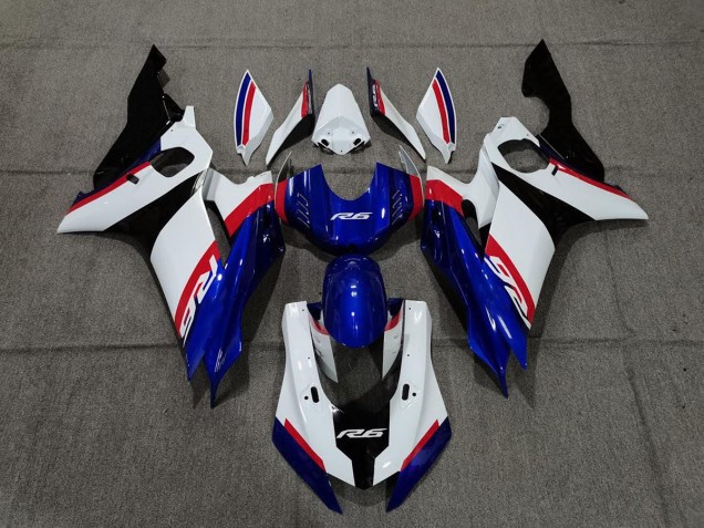 Shop Blue White and Red Yamaha R6 Motorcycle Fairings 17-19 Shop Blue White and Red Yamaha R6 Motorcycle Fairings 17-19