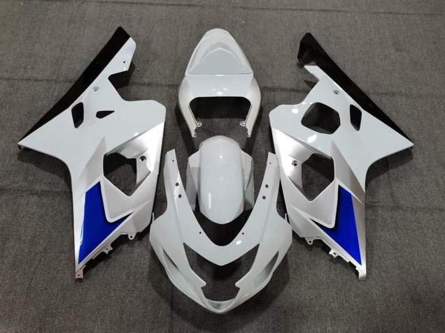 Shop Blue White and Silver Style Suzuki GSXR750 Motorcycle Fairings 04-05