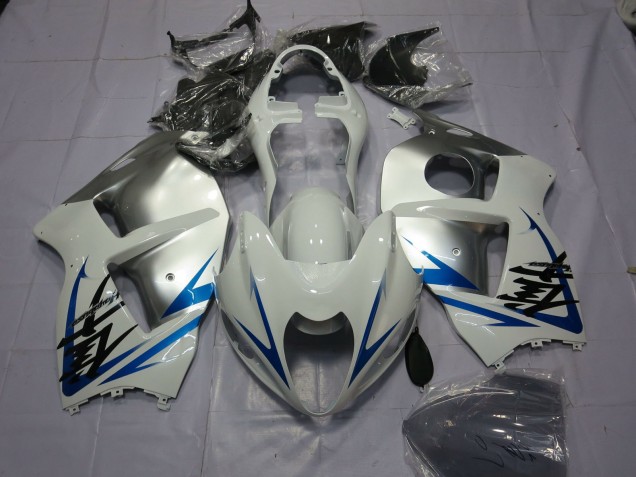 Shop Blue White and Silver Suzuki GSXR Motorcycle Fairings 1300 Motorcycle Fairings 97-07 Shop Blue White and Silver Suzuki GSXR Motorcycle Fairings 1300 Motorcycle Fairings 97-07