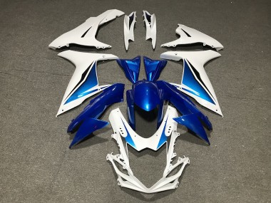 Shop Blue White Custom Suzuki GSXR Motorcycle Fairings 600-750 Motorcycle Fairings 11-19