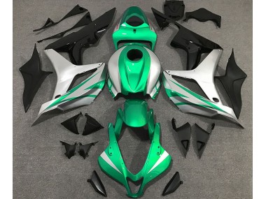 Shop Bright Green and Silver OEM Style Honda CBR600RR Motorcycle Fairings 07-08