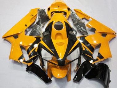 Shop Bright Orange & Gloss Black Design Honda CBR600RR Motorcycle Fairings 05-06