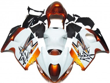 Shop Bronze and White Style Suzuki GSXR Motorcycle Fairings 1300 Motorcycle Fairings 97-07