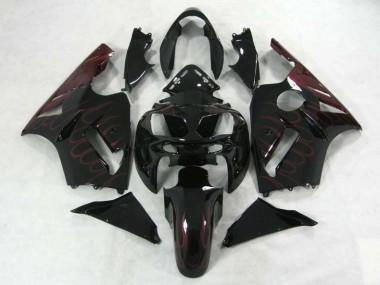 Shop Burgundy Flame Kawasaki ZX12R Motorcycle Fairings 02-05