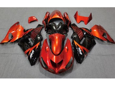 Shop Burnt Orange Black Kawasaki ZX14R Motorcycle Fairings 06-11
