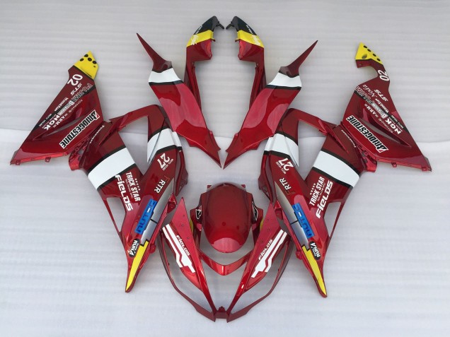 Shop Candy Apple Kawasaki ZX6R Motorcycle Fairings 13-18 Shop Candy Apple Kawasaki ZX6R Motorcycle Fairings 13-18
