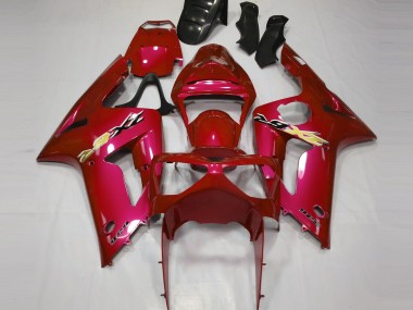 Shop Candy Red Kawasaki ZX6R Motorcycle Fairings 03-04