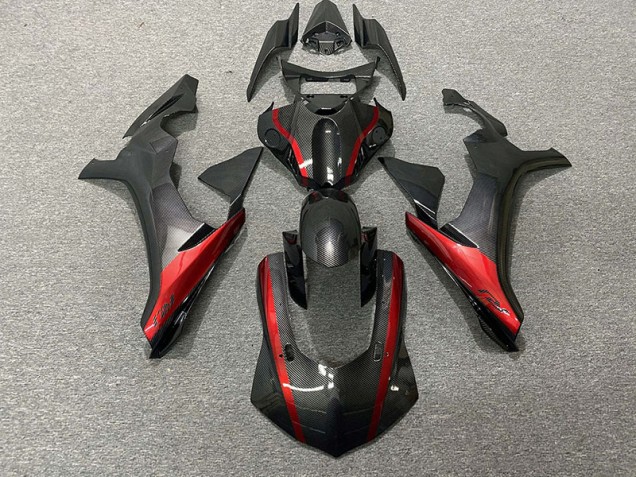 Shop Carbon Fiber Style & Red Yamaha R1 Motorcycle Fairings 15-19 Shop Carbon Fiber Style & Red Yamaha R1 Motorcycle Fairings 15-19