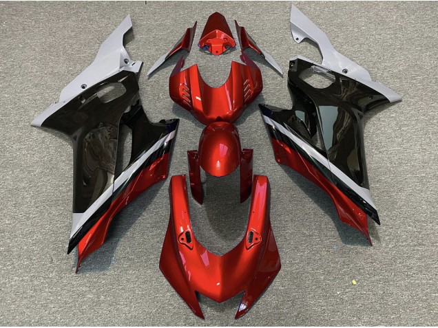 Shop Cement Black and Red Yamaha R6 Motorcycle Fairings 17-19 Shop Cement Black and Red Yamaha R6 Motorcycle Fairings 17-19