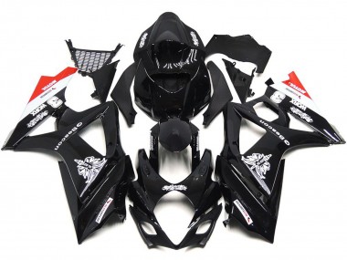 Shop Custom Black with hint of white and red Suzuki GSXR Motorcycle Fairings 1000 Motorcycle Fairings 07-08