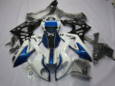 Shop Custom Blue and White BMW S1000RR Motorcycle Fairings 09-16