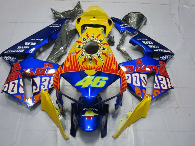 Shop Custom Blue Rossi Honda CBR600RR Motorcycle Fairings 05-06 Shop Custom Blue Rossi Honda CBR600RR Motorcycle Fairings 05-06