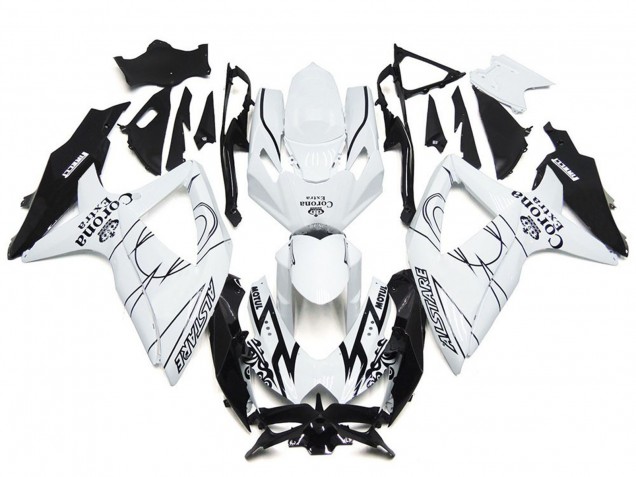 Shop Custom Corona Special with White Suzuki GSXR750 Motorcycle Fairings 08-10 Shop Custom Corona Special with White Suzuki GSXR750 Motorcycle Fairings 08-10