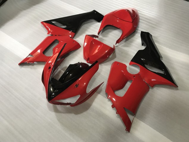 Shop Custom Red and Black Kawasaki ZX6R Motorcycle Fairings 05-06 Shop Custom Red and Black Kawasaki ZX6R Motorcycle Fairings 05-06