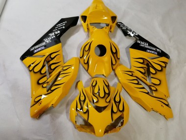 Shop Custom Yellow Flame Honda CBR1000RR Motorcycle Fairings 12-16