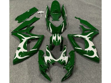 Shop Dark Green & White Suzuki GSXR750 Motorcycle Fairings 06-07