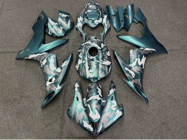 Shop Dark Teal Camo Yamaha R1 Motorcycle Fairings 04-06