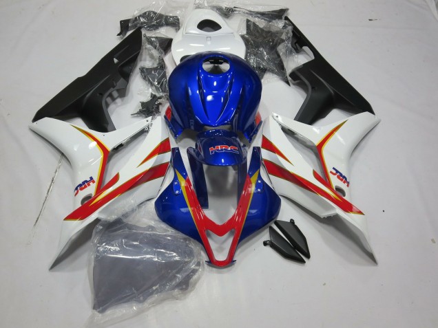 Shop Deep Blue White and Red HRC Honda CBR600RR Motorcycle Fairings 07-08 Shop Deep Blue White and Red HRC Honda CBR600RR Motorcycle Fairings 07-08