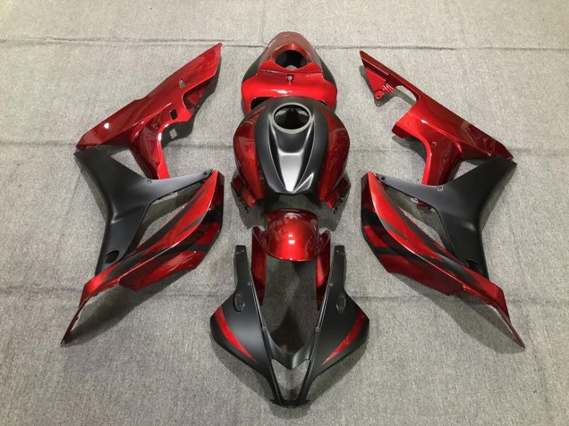 Shop Deep Red and Matte Black Honda CBR600RR Motorcycle Fairings 07-08 Shop Deep Red and Matte Black Honda CBR600RR Motorcycle Fairings 07-08