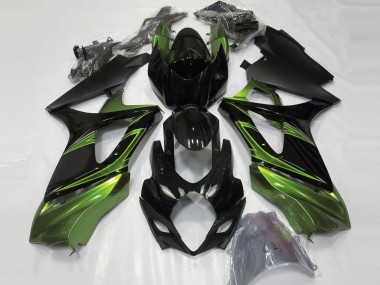 Shop Electric Green and Gloss Black Suzuki GSXR Motorcycle Fairings 1000 Motorcycle Fairings 07-08