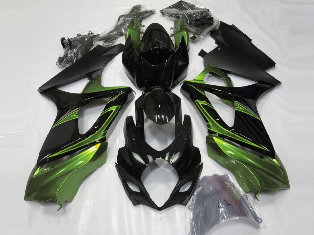 Shop Electric Green and Gloss Black Suzuki GSXR Motorcycle Fairings 1000 Motorcycle Fairings 07-08