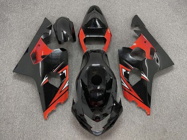 Shop Gloss Black and Red Suzuki GSXR750 Motorcycle Fairings 04-05