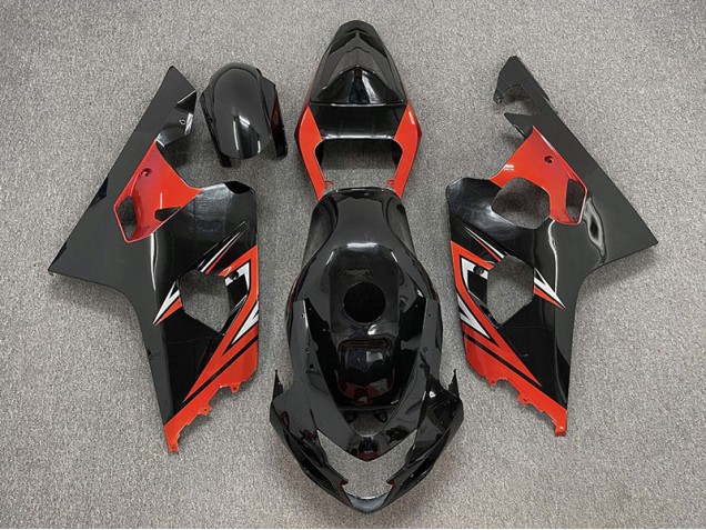 Shop Gloss Black and Red Suzuki GSXR750 Motorcycle Fairings 04-05