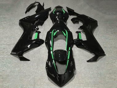 Shop Gloss Black & Forest Green Lining Honda CBR1000RR Motorcycle Fairings 17-19