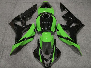 Shop Gloss Black & Green Honda CBR600RR Motorcycle Fairings 07-08