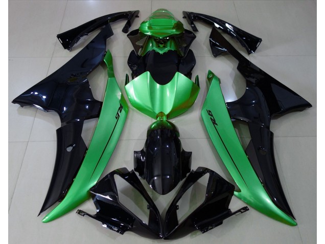 Shop Gloss Black & Light Green Yamaha R6 Motorcycle Fairings 08-16 Shop Gloss Black & Light Green Yamaha R6 Motorcycle Fairings 08-16